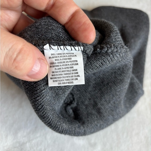 New Greenbrier international inc. Hat Gray Slouchy Knit Beanie Unisex OS - Picture 3 of 5